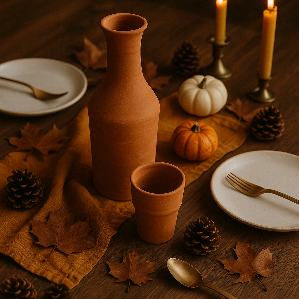 CARAFE 1L en poterie artisanale marocaine