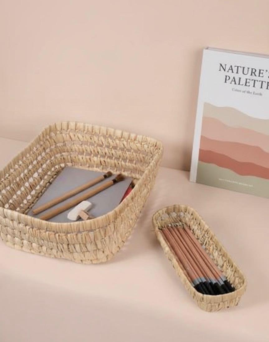 Panier Dune S – Douceur Artisanale - DOUM - panier rectangulaire, rangement naturel, déco artisanale