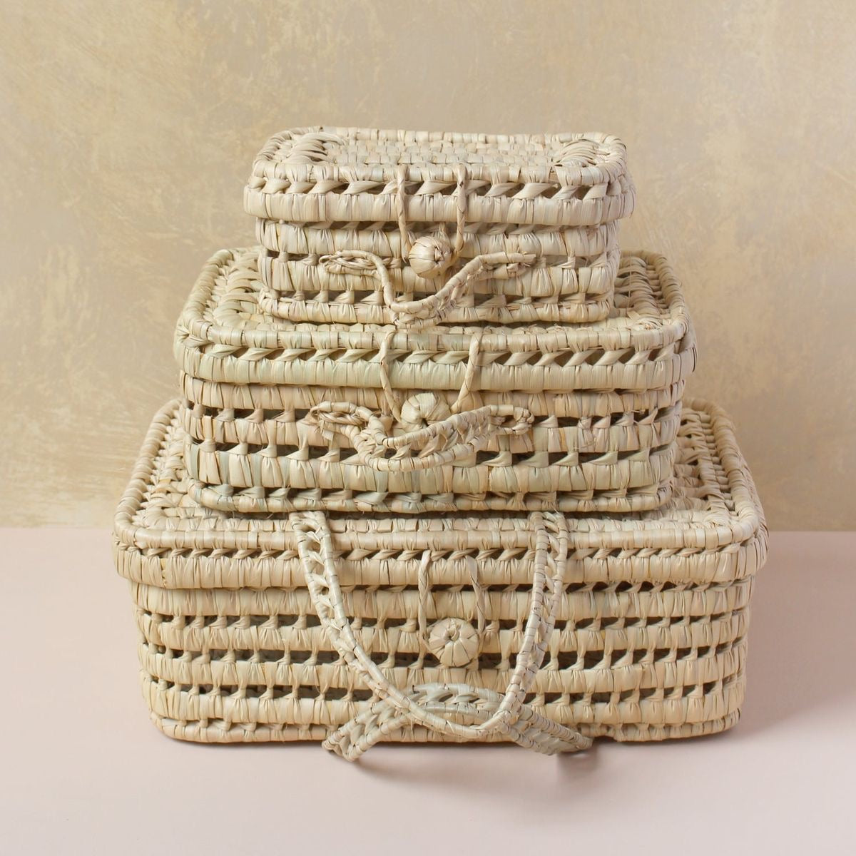 Set Mirage Picnic (x3) – Art de Vivre au Naturel - set panier doum, pique-nique, artisanat naturel